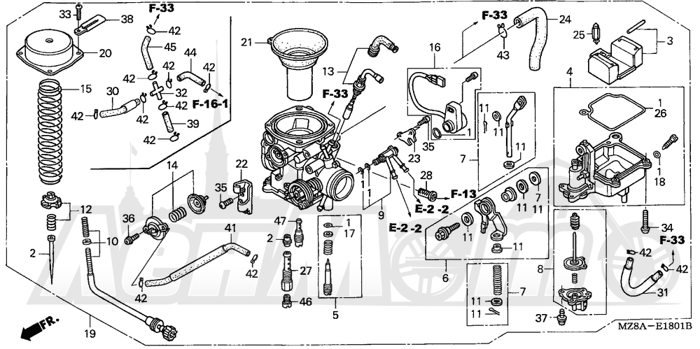 1985 Honda Shadow 700 Carburetor Diagram