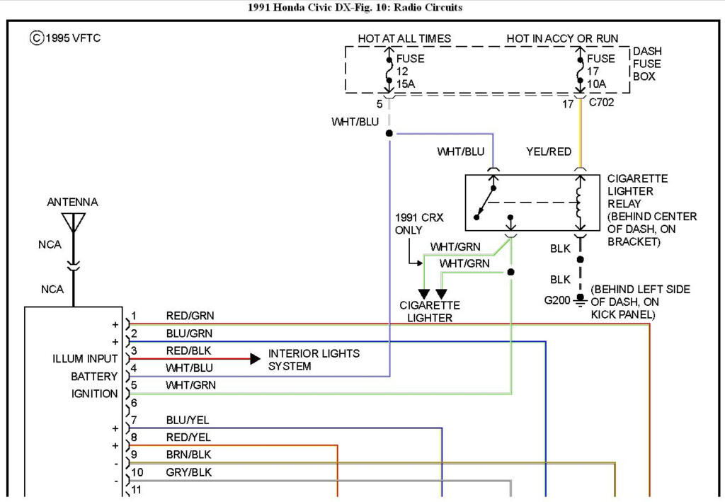 1991 Honda Civic Radio Wiring Diagram Ok I Have A Radio I m 