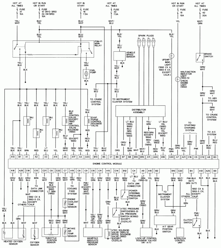 1993 Honda Del Sol Wiring Diagram Wiring Diagram Schema