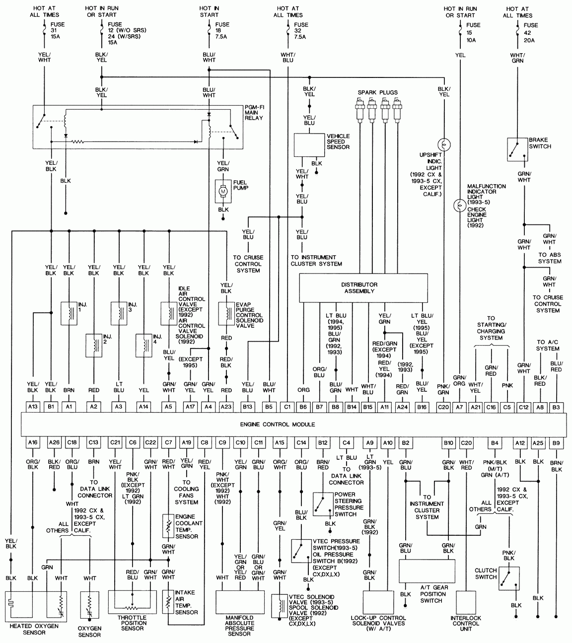 1993 Honda Del Sol Wiring Diagram Wiring Diagram Schema