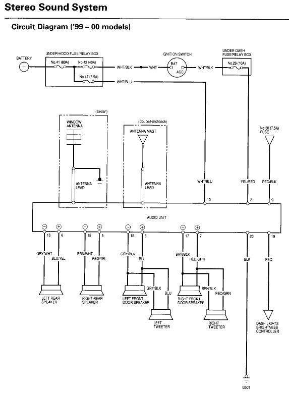 1994 Honda Accord Radio Wiring Diagram Images Wiring Diagram Sample