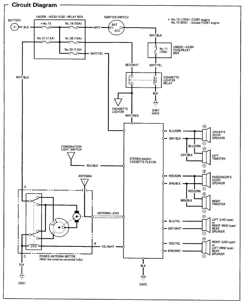 1995 Honda Accord Ex Radio Wiring Diagram