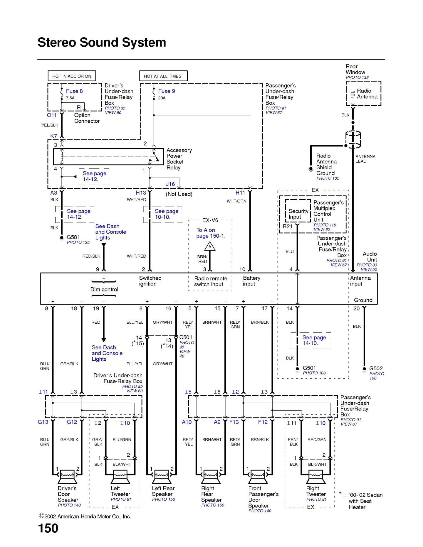 1998 Honda Accord Wiring Diagram Volovets info Diagram Honda