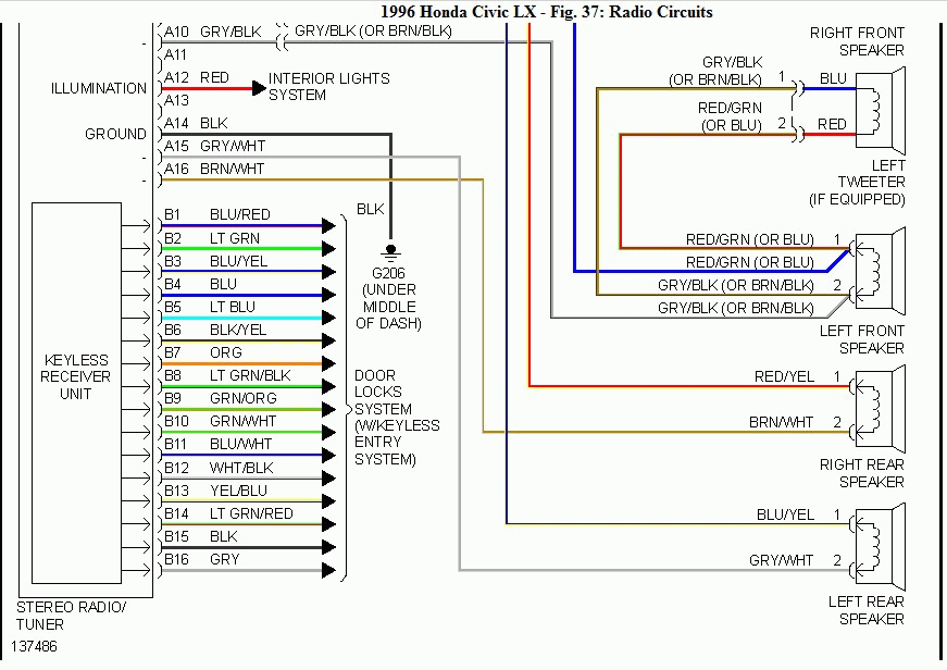 1998 Honda Civic Stereo Wiring Diagram Pics Wiring Diagram Sample