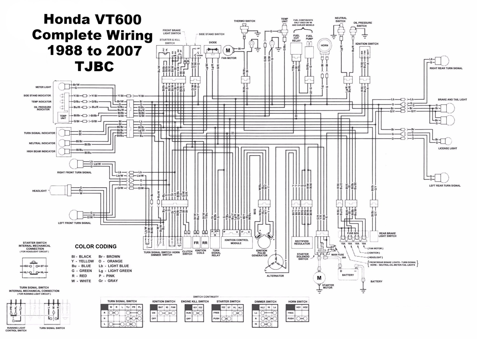 2000 Honda Shadow Vlx 600 Wiring Diagram