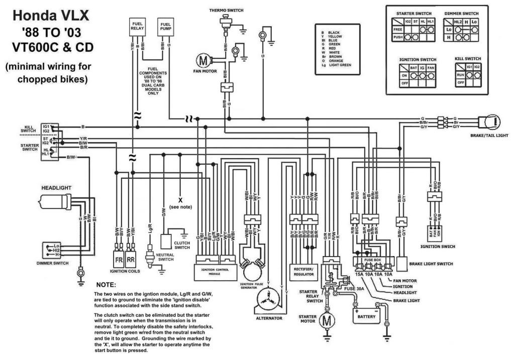 2000 Honda Shadow Vlx 600 Wiring Diagram