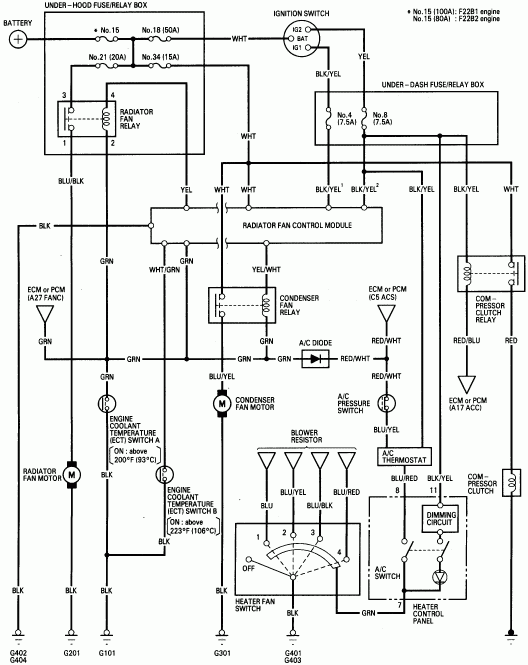 2001 Honda Accord Headlight Wiring Diagram Fuse Box And Wiring Diagram