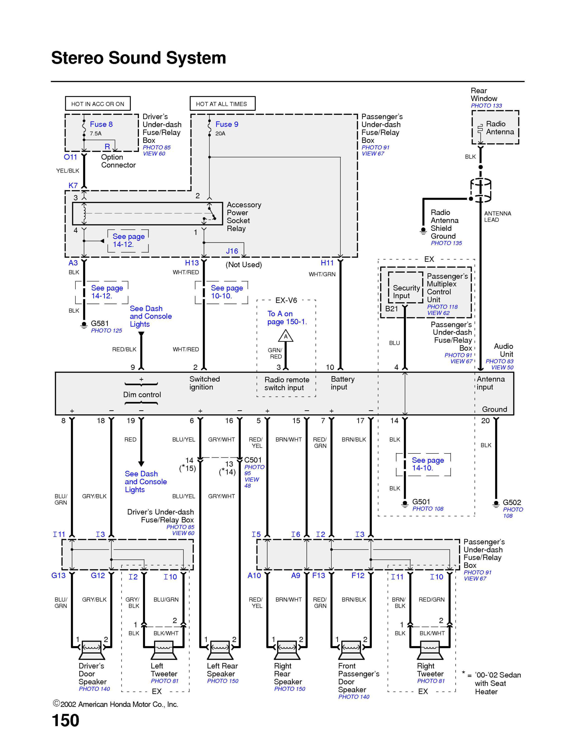 2003 Honda Accord Radio Wiring Diagram 2003 Honda Crv Stereo Wiring 