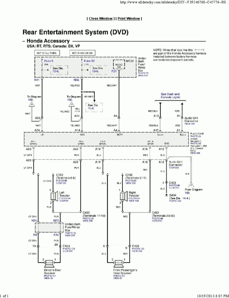 2006 Honda Odyssey Radio Wiring Diagram Free Wiring Diagram