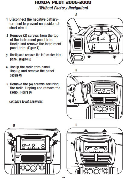 2007 Honda Pilot Installation Parts Harness Wires Kits Bluetooth 