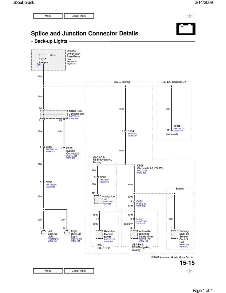 2010 Honda Odyssey Wiring Diagram Backup Acc I Am Installing An 