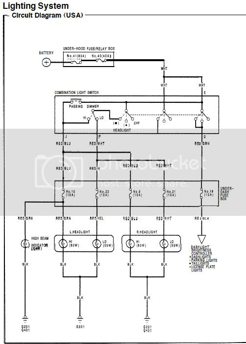 92 95 DX Civic Headlight Wiring Honda Tech Honda Forum Discussion