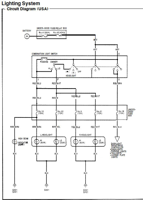 92 95 DX Civic Headlight Wiring Honda Tech Honda Forum Discussion