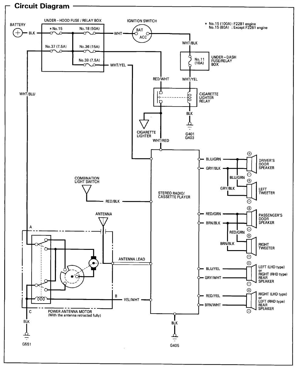 94 Accord Radio Wiring Diagram Cant Find The Right One Honda Tech
