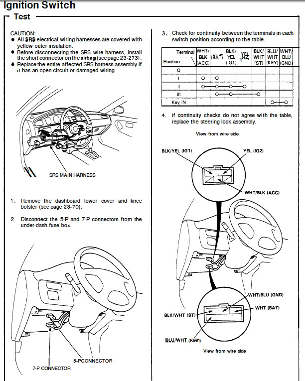 94 Honda Accord Ignition Switch Wiring Diagram Wiring Diagram And 