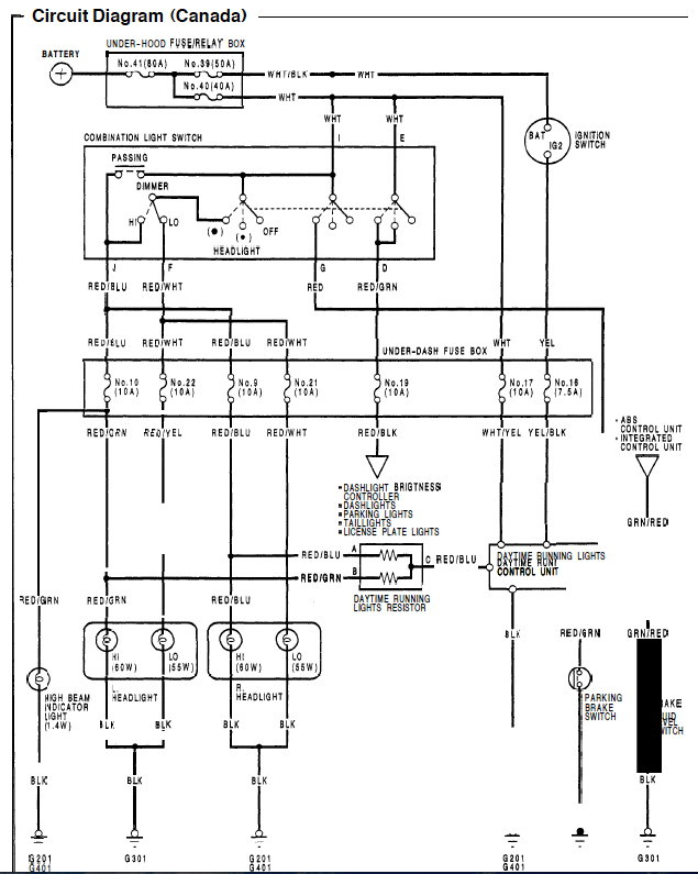 99 Honda Civic Cluster Wiring Diagram