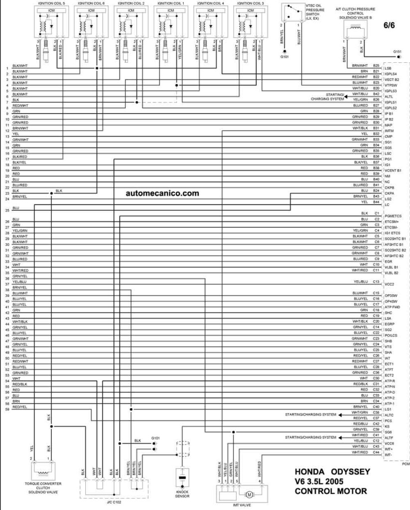 Diagrama Electrico Honda Odyssey 2005 Los Diagramas Del Cableado 