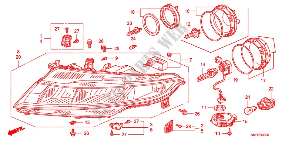 HEADLIGHT For Honda Cars CIVIC 1 8 BASE 3 Doors Intelligent Manual 