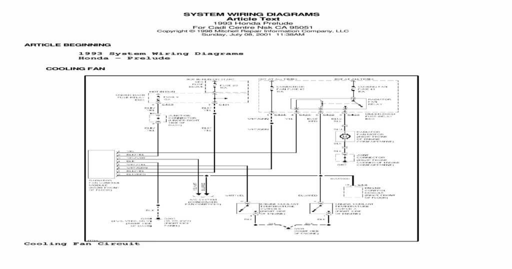 Honda Prelude IV 92 96 System Wiring Diagrams