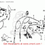 Honda VT500C SHADOW 500 1983 D USA CONTROL LEVERS CABLES SWITCHES