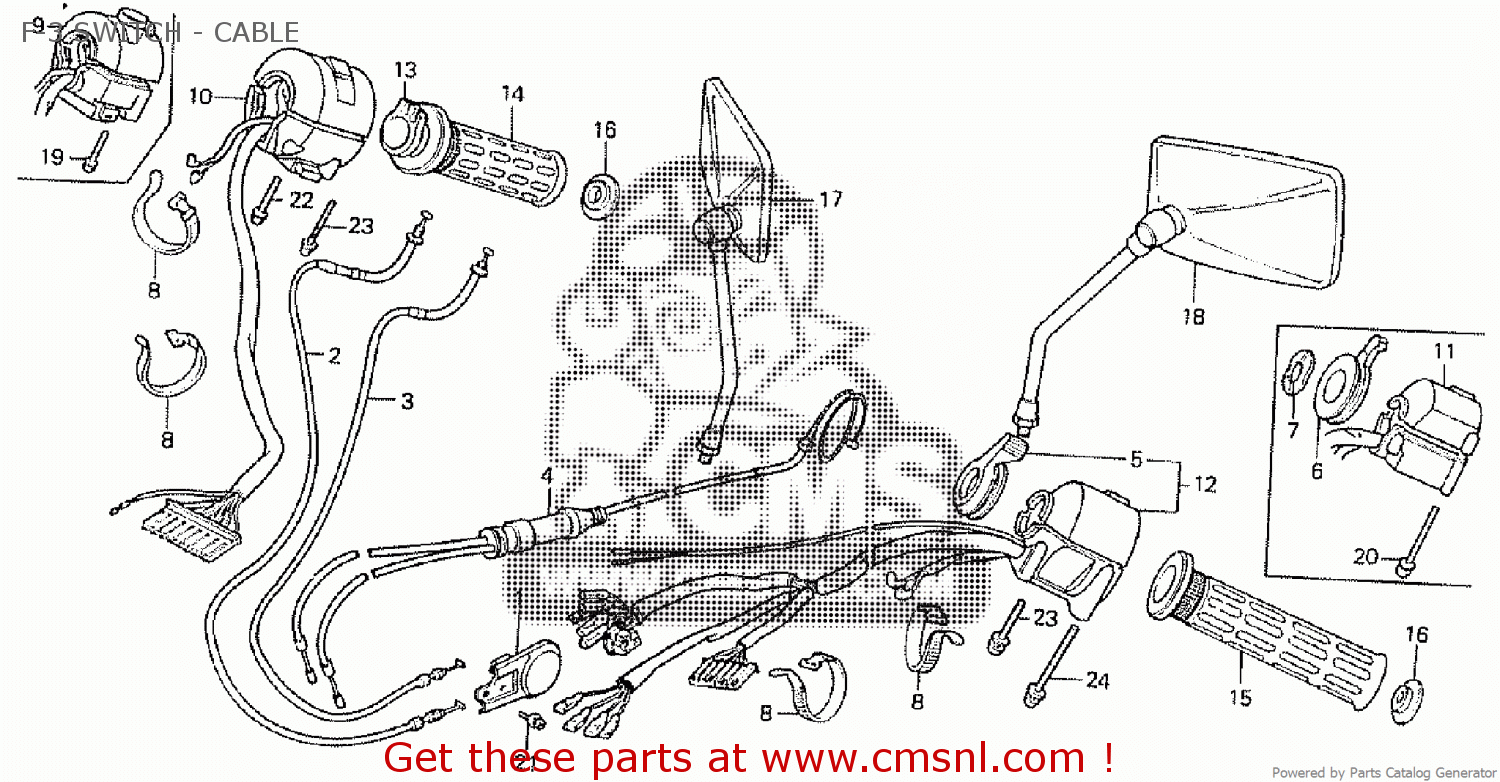 Honda VT750C SHADOW 1985 F F 3 SWITCH CABLE Buy F 3 SWITCH 