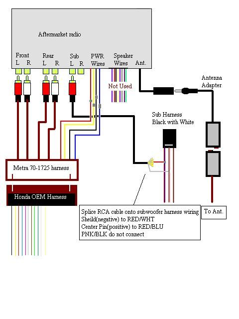 How To Wire Aftermarket Radio To Factory Amp Honda Element Owners 