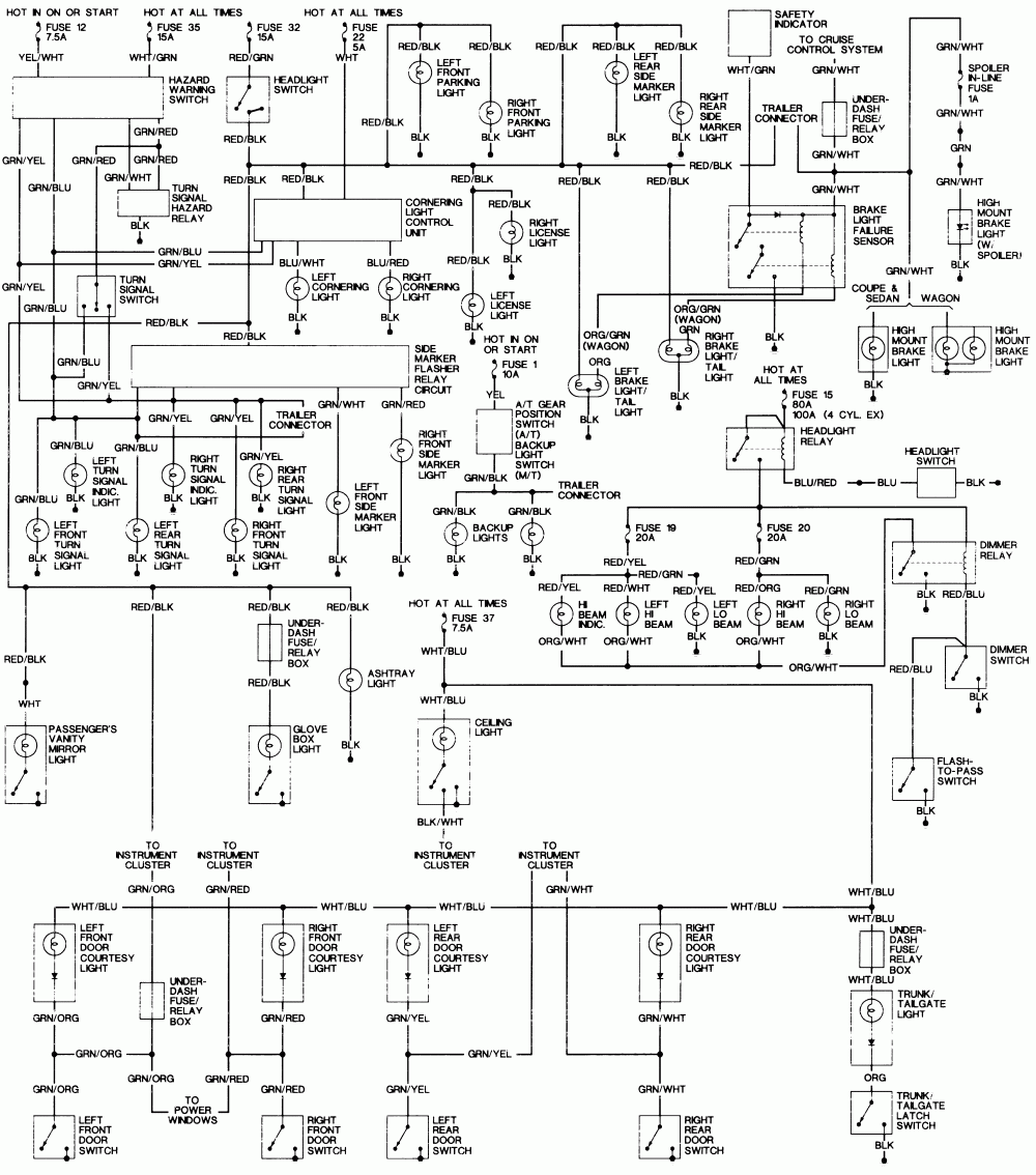I Need The Wiring Diagram For A 1996 Honda Accord LX 2 2L 5sp For The