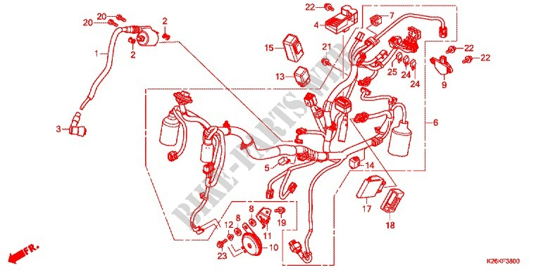 WIRE HARNESS BATTERY For Honda GROM 125 2016 HONDA Motorcycles ATVS 