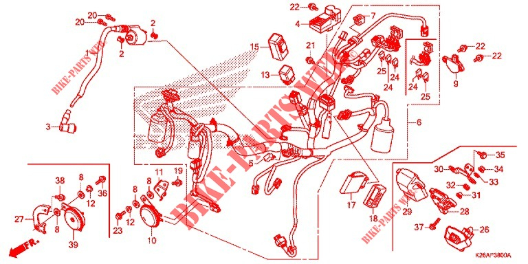 WIRE HARNESS BATTERY For Honda GROM 125 2020 HONDA Motorcycles ATVS 