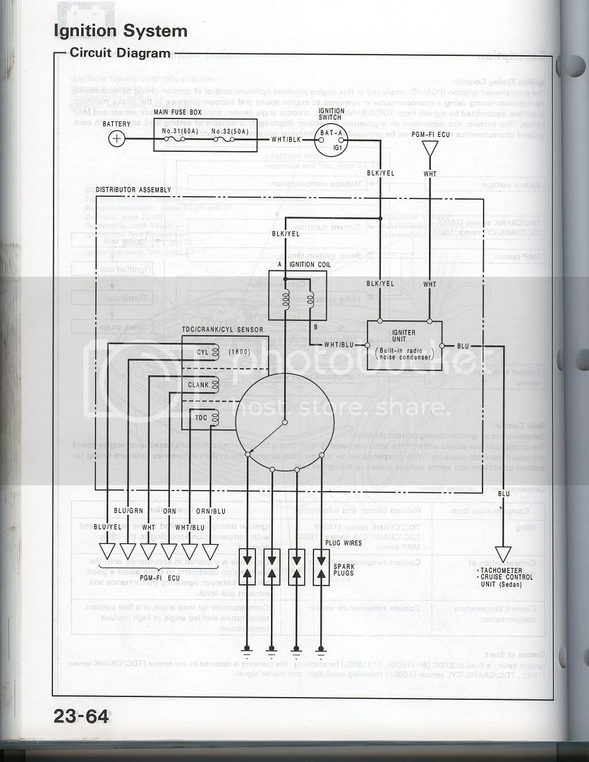 Wiring Diagram For A 91 SI MPFI Distributor Honda Tech Honda 