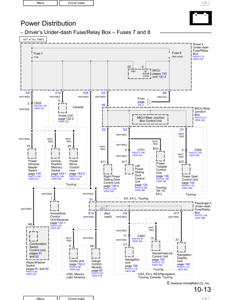 Wiring Diagram Honda Odyssey 2006 Wiring Diagram Schemas