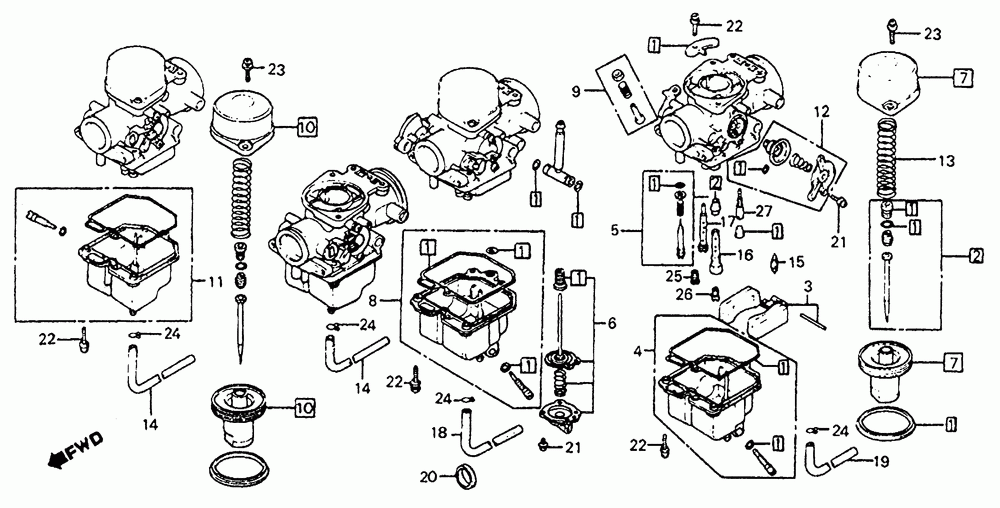 1985 Honda Shadow 700 Carburetor Diagram