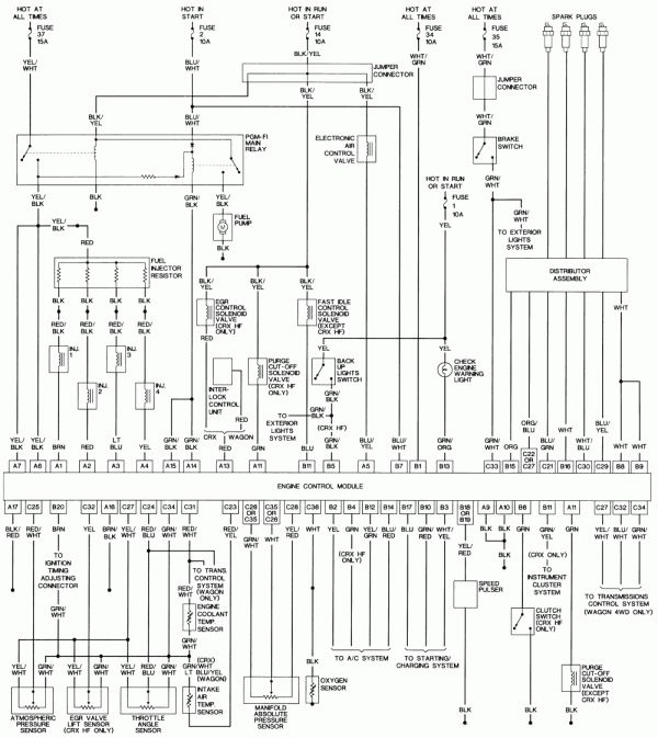 1991 Honda Accord Wiring Diagram