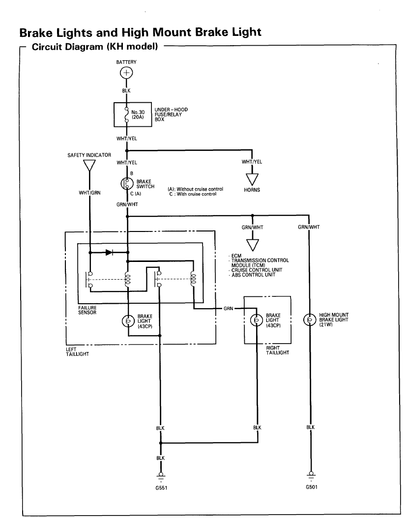 1994 Honda Accord Headlights Relay Wiring