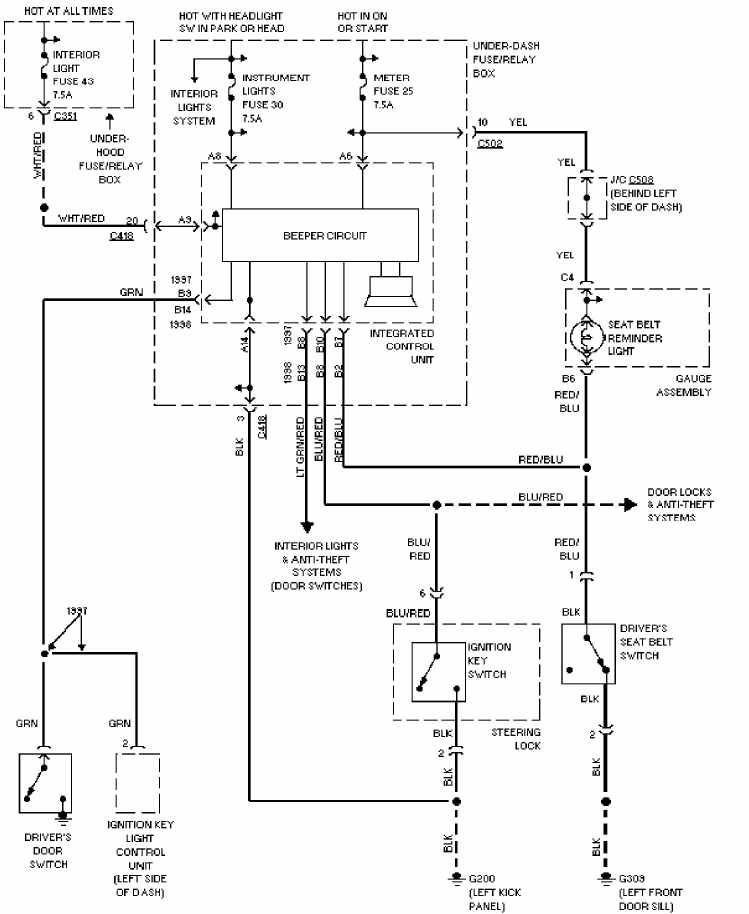 1997 Honda Cr V Wiring Diagram Wiring Data