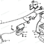 Honda Motorcycle 1977 OEM Parts Diagram For Wire Harness Ignition