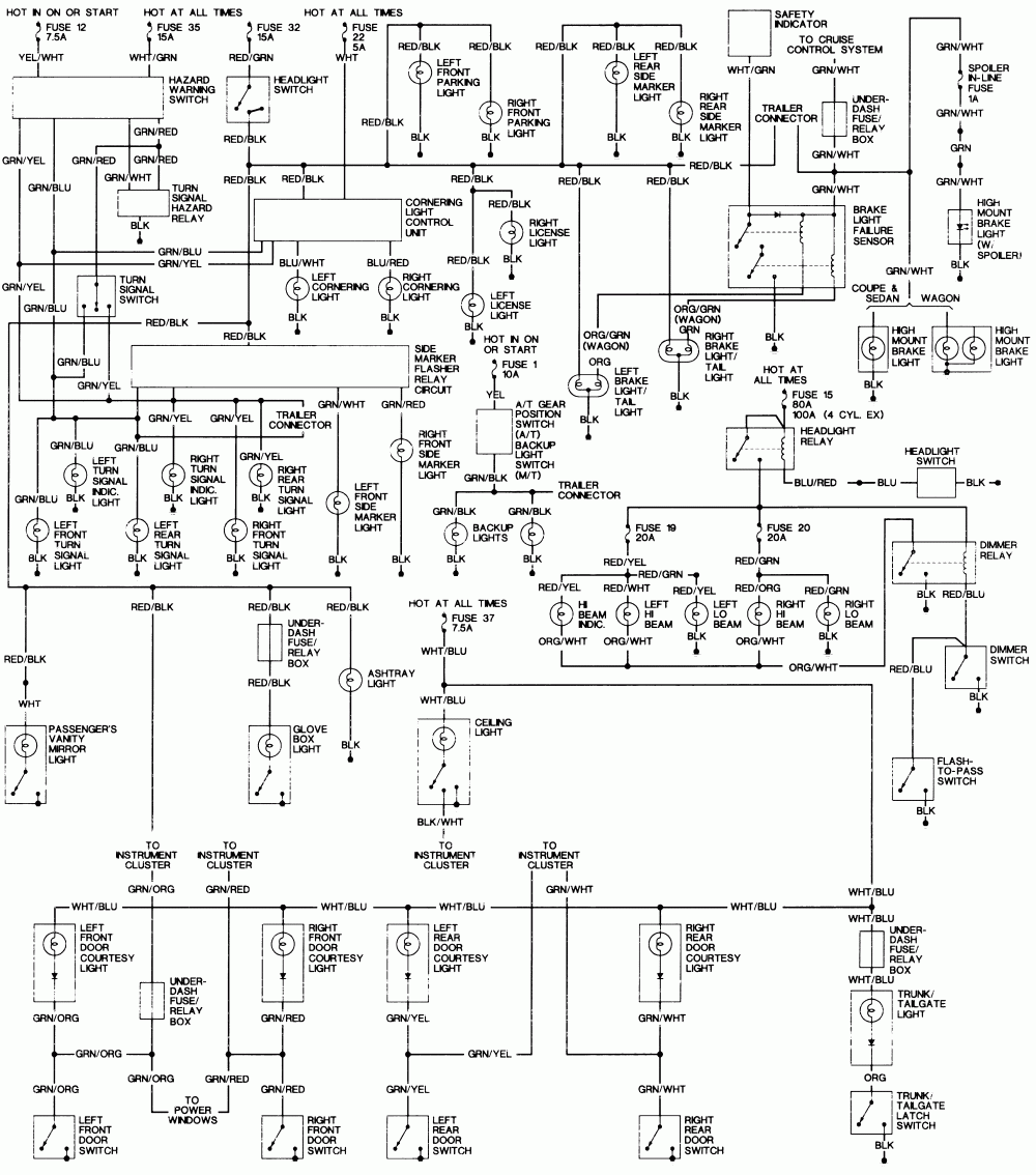 I Need The Wiring Diagram For A 1996 Honda Accord LX 2 2L 5sp For The 